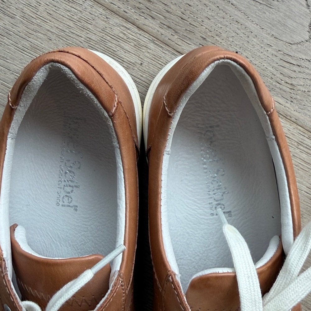 EUC Josef Seibel 'Caren' (Cognac / Camel / Ivory) Sneaker in 37 Retail: $160 - Picture 9 of 16